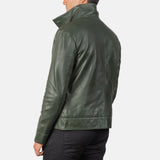 Colburn Men's Green Leather Bomber Jacket