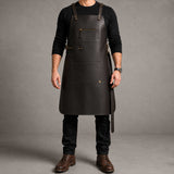 Cross Back Leather Apron