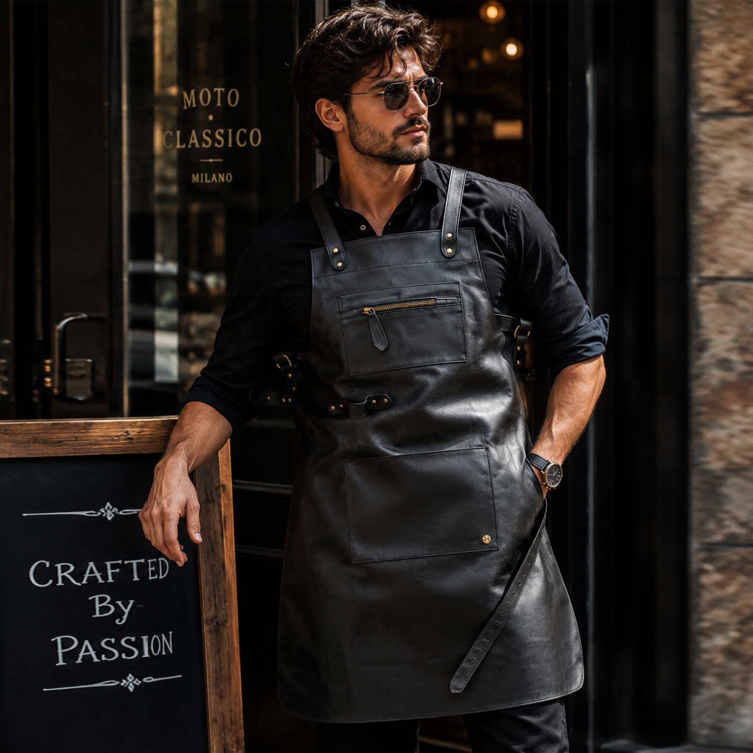 Cross Back Leather Apron | Leather Apron | Full Grain Leather Apron | Genuine Leather Apron | Black Leather Apron | Handmade Leather Apron | Work Apron | Workshop Apron | Craftsman Apron | Woodworking Apron | BBQ Leather Apron | Grilling Apron | Blacksmith Apron | Chef Leather Apron | Barista Leather Apron | Pottery Apron | Ceramics Apron | Gardening Apron | Adjustable Leather Apron | Heavy Duty Leather Apron | Professional Leather Apron | Leather Shop Apron | Leather Welding Apron | Leather Cooking Apron |