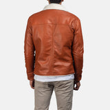 Dane Men's Tan Shearling Leather Jacket
