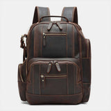 leather laptop backpack