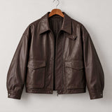 mens leather
leather blouson
sheepskin jacket
brown leather
boxy jacket
mens blouson
relaxed jacket
brown jacket
minimalist jacket
leather jacket
mens outerwear
streetwear jacket
genuine leather