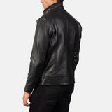 Darren Men's Black Leather Biker Jacket