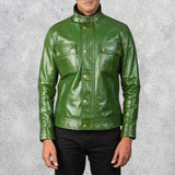 Darren-Mens-Distressed-Green-Leather-Biker-Jacket