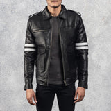 Drayden Black Leather Jacket