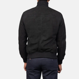 Easton Black Suede Bomber Jacket