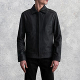 Eclipse Matte Black Leather Jacket for Men