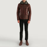 Evan Hart Fur Brown Sheepskin Leather Jacket