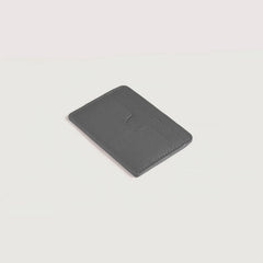 Ezra Grey Leather Card Holder