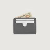Ezra Grey Leather Card Holder