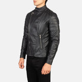 Axel Noir Men's Leather Biker Jacket