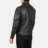 Axel Noir Men's Leather Biker Jacket