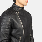 Axel Noir Men's Leather Biker Jacket