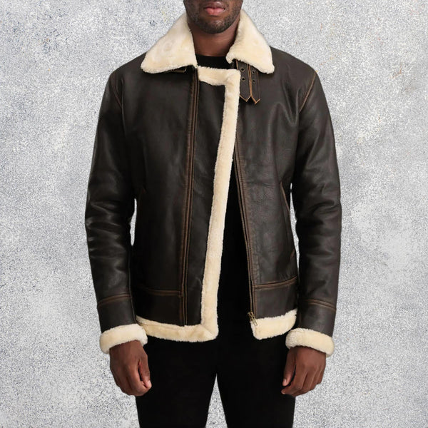 Falcon-B-3-Brown-Cream-Sheepskin-Leather-Bomber-Jacket-for-Men