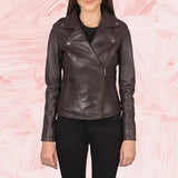 Flashback Maroon Leather Biker Jacket