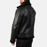 Barrow B-3 Black Leather Bomber Jacket