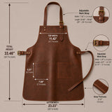 Premium Handmade Leather Apron for Cooking, Grilling and Crafting