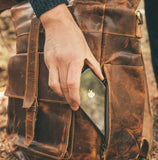 leather backpack