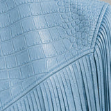 Women's Croc Embossed Fringe Leather Jacket
Luxury Ice Blue Leather Jacket
Premium Crocodile Embossed Leather
Handcrafted Fringe Leather Jacket
Luxury Western Leather Fashion
Genuine Cowhide Leather Jacket
Premium Fringe Craftsmanship
Crocodile Leather Texture Close-Up
Shoulder Fringe Detail
Front Fringe Detail
Back Fringe Detail
Premium Leather Sleeve Detail
Luxury Editorial Leather Style
Designer Western Fringe Jacket
SaltCo Aurora Leather Collection