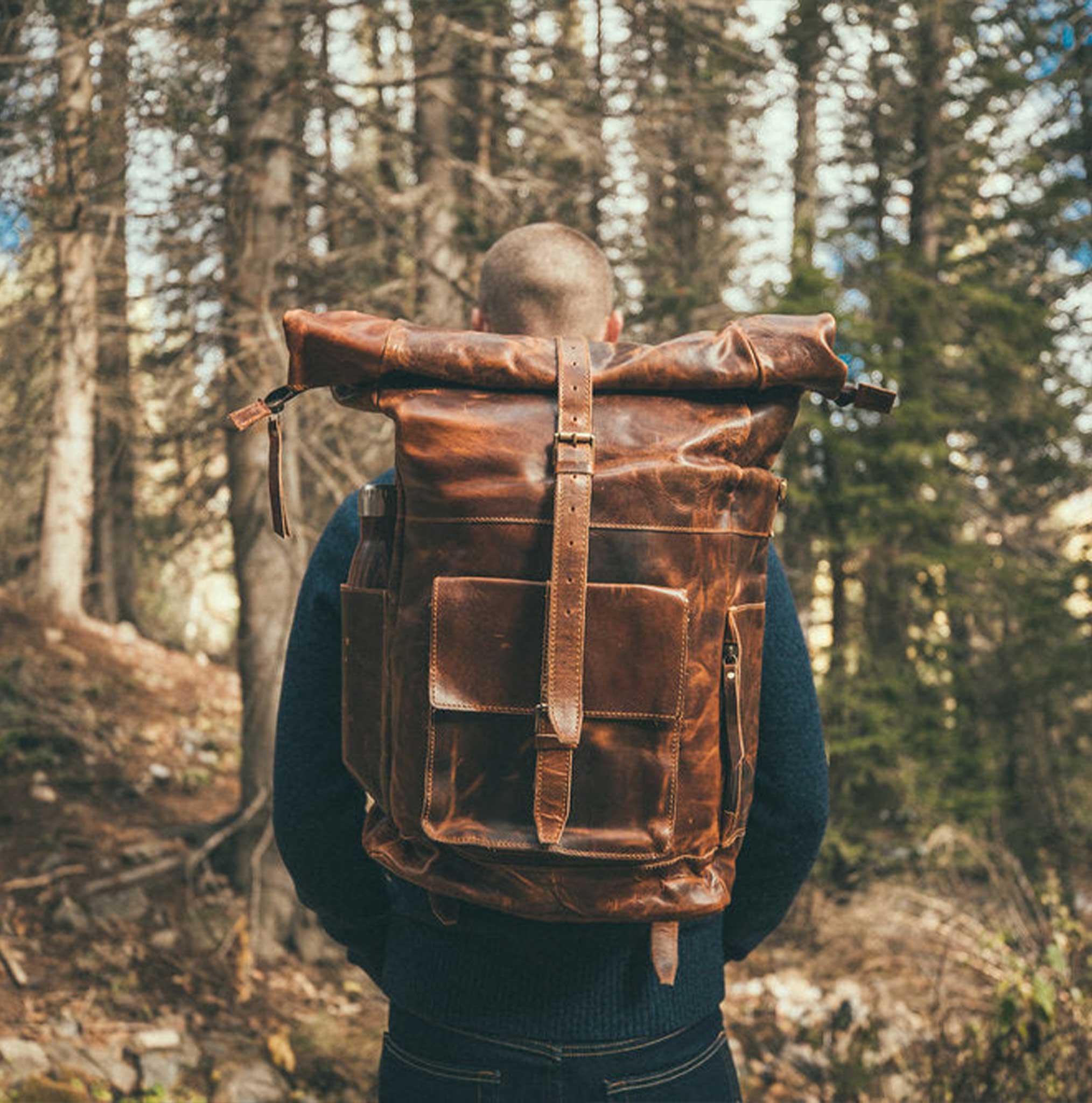 travel leather bag