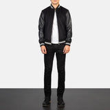 Harrison Men's Black Hybrid Varsity Jacket