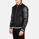 Harrison Men's Black Hybrid Varsity Jacket
