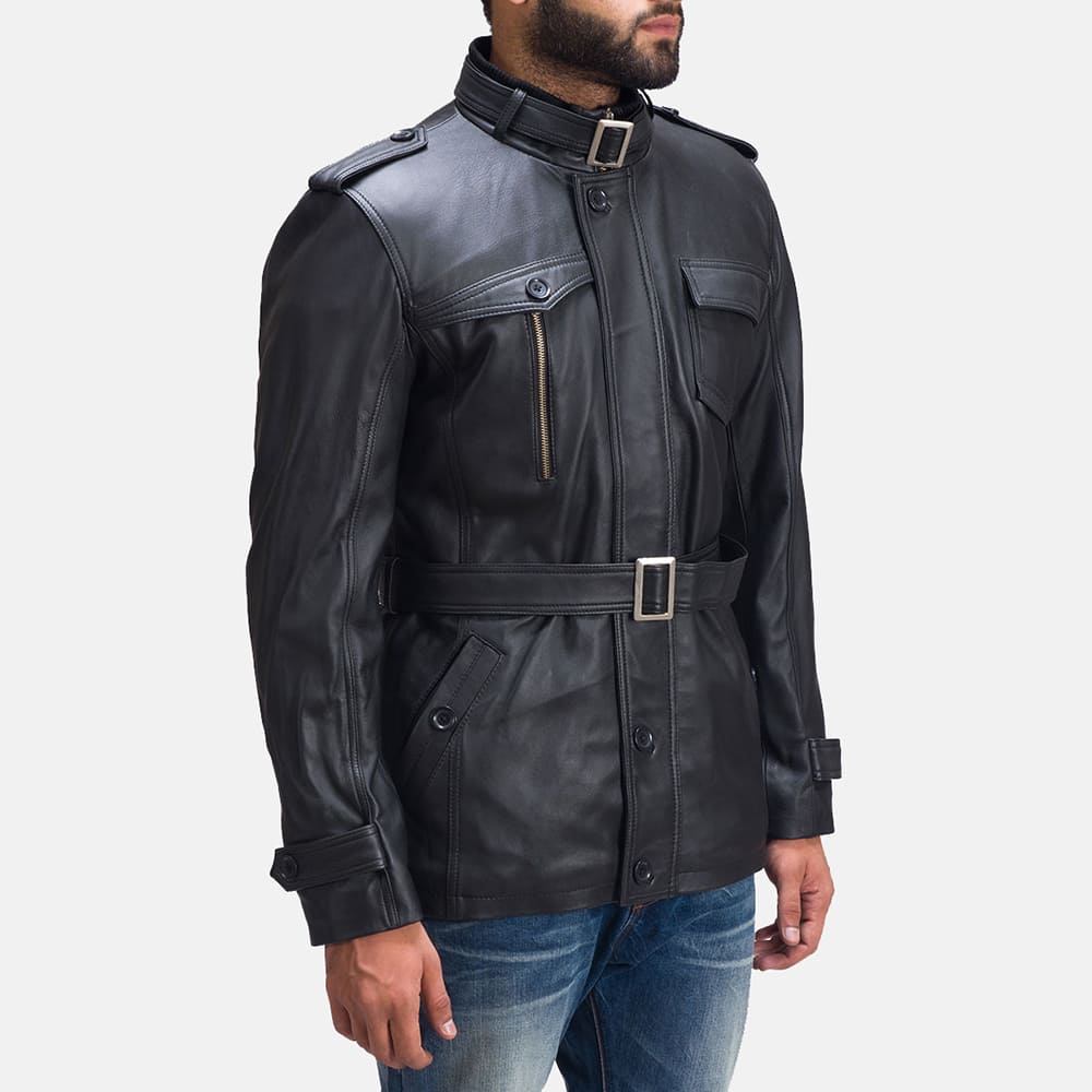 Strider Black Men's Leather Jacket