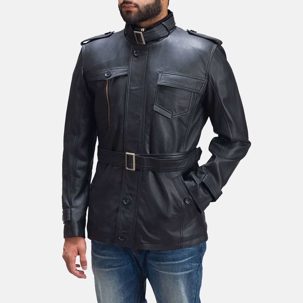 Strider Black Men's Leather Jacket