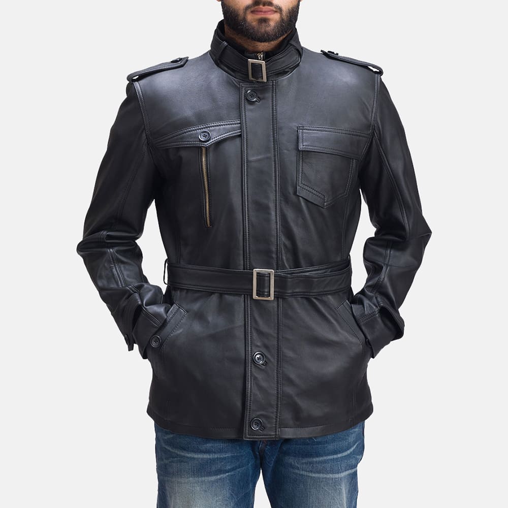 Strider Black Men's Leather Jacket