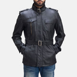 Strider Black Men's Leather Jacket