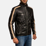 Maverick Black Men's Leather Biker Jacket