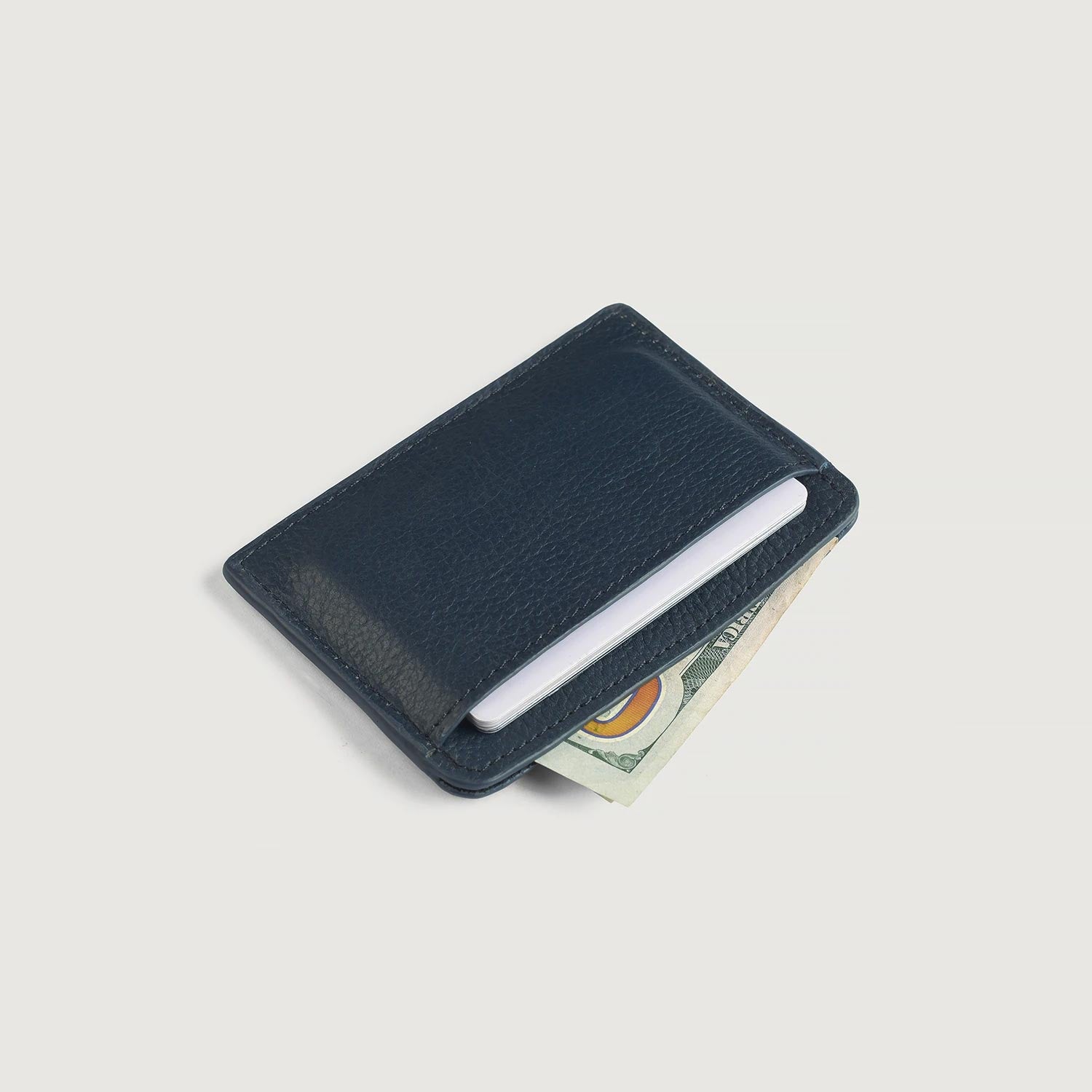 Kai Blue Leather Card Holder