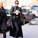 Kendall Black Pure Leather Trench Coat – Inspired by Kendall Jenner