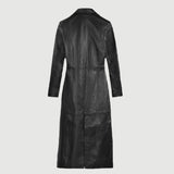 Kendall Black Pure Leather Trench Coat – Inspired by Kendall Jenner