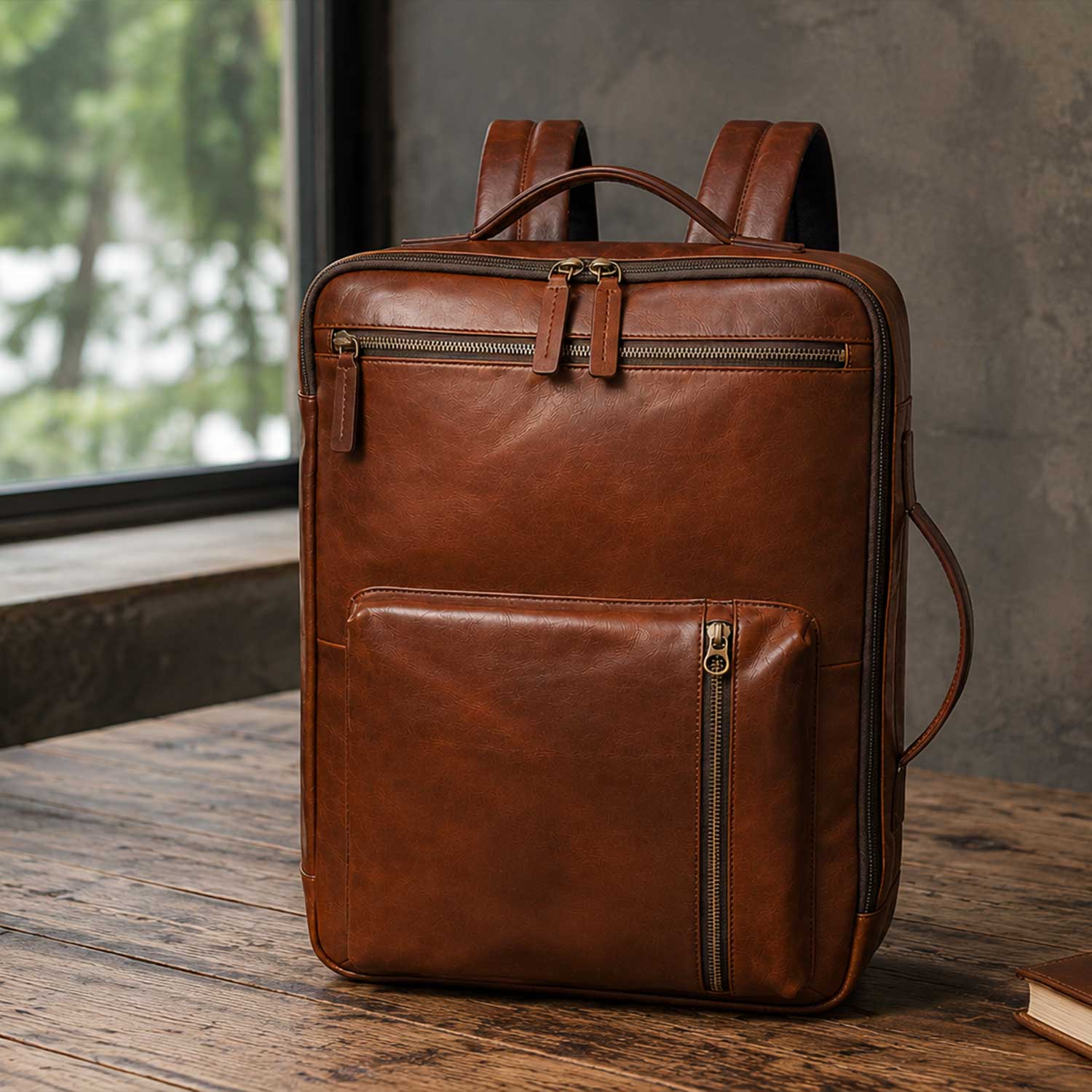 Leather Convertible Backpack