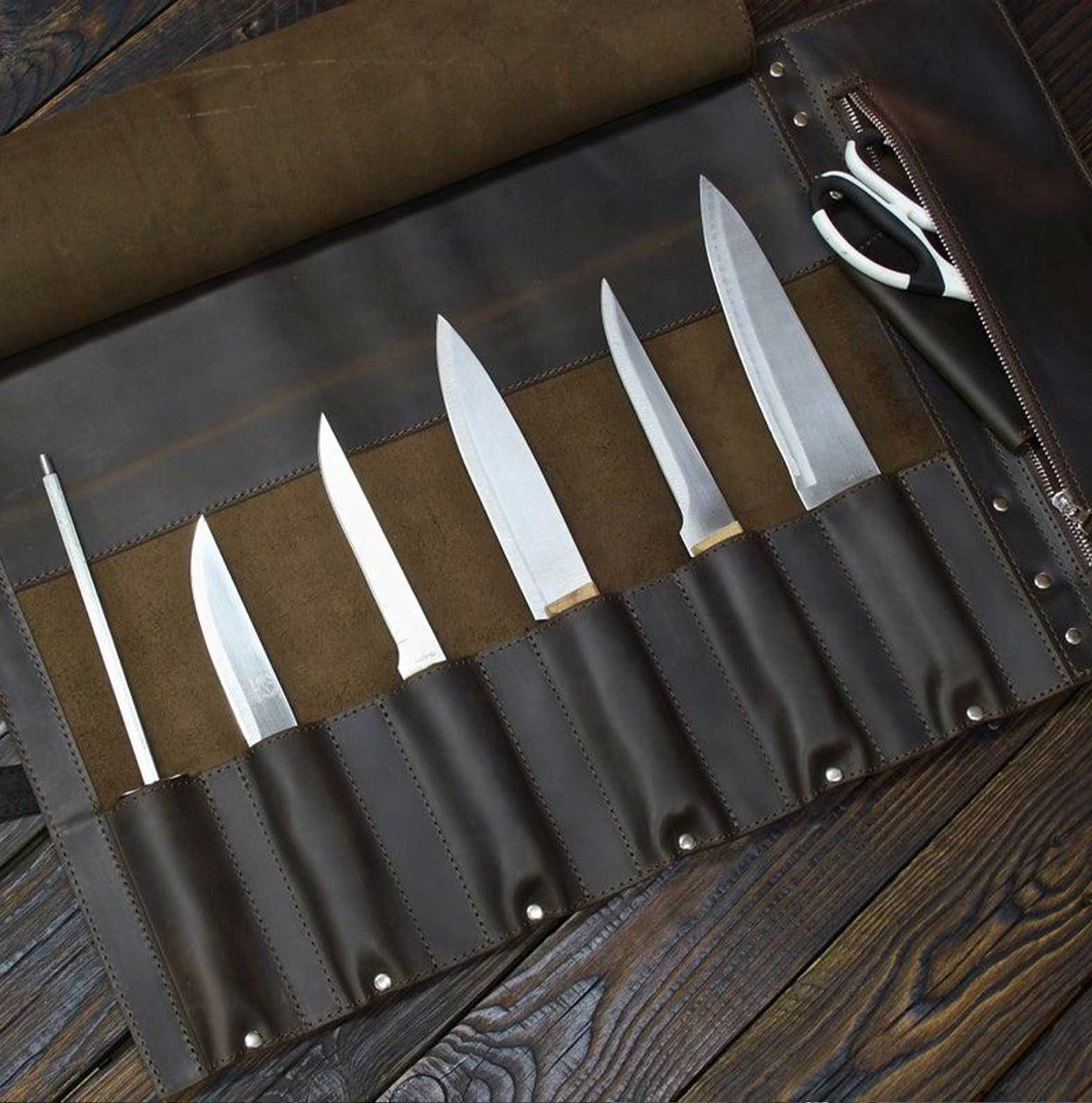 leather chef roll