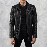 Legacy Black Leather Biker Jacket