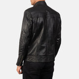 Malone Black Leather Biker Jacket