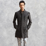 Magnus Quilted Black Leather Coat