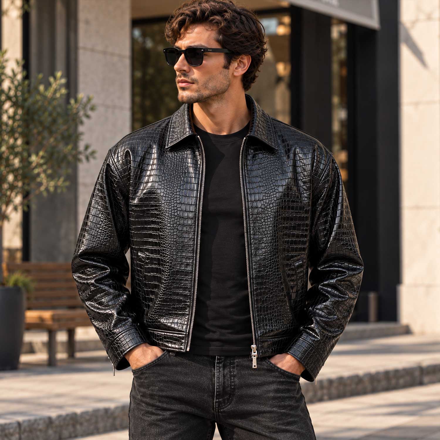Men’s Black Croc Embossed Cowhide Leather Jacket
Black Croc Embossed Leather Boxy Jacket for Men
Men’s Black Genuine Cowhide Croc Leather Jacket
Black Croc Embossed Cowhide Jacket for Men
Men’s Black Textured Cowhide Leather Jacket
Black Genuine Leather Croc Embossed Jacket