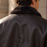 mens leather jacket

sheepskin jacket

chocolate brown

boxy leather jacket

faux fur collar

mens bomber jacket

aviator jacket

brown leather coat

genuine sheepskin

vintage flight coat

fur collar jacket

mens outerwear

leather zip jacket