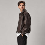 mens leather
leather blouson
sheepskin jacket
brown leather
boxy jacket
mens blouson
relaxed jacket
brown jacket
minimalist jacket
leather jacket
mens outerwear
streetwear jacket
genuine leather
