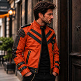 SaltCo Mens Vintage Orange Leather Biker Jacket

SaltCo Orange Black Leather Motorcycle Jacket for Men

SaltCo Mens Distressed Orange Leather Biker Jacket

SaltCo Vintage Orange Leather Moto Jacket with Black Details

SaltCo Mens Orange Leather Cafe Racer Biker Jacket