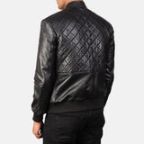 Morgan Black Leather Bomber Jacket