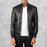Morgan Black Leather Bomber Jacket
