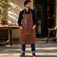 Multi Pocket Leather Apron