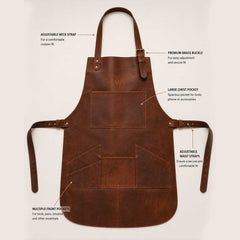 Multi-Pocket Leather Apron Lifestyle Workshop 