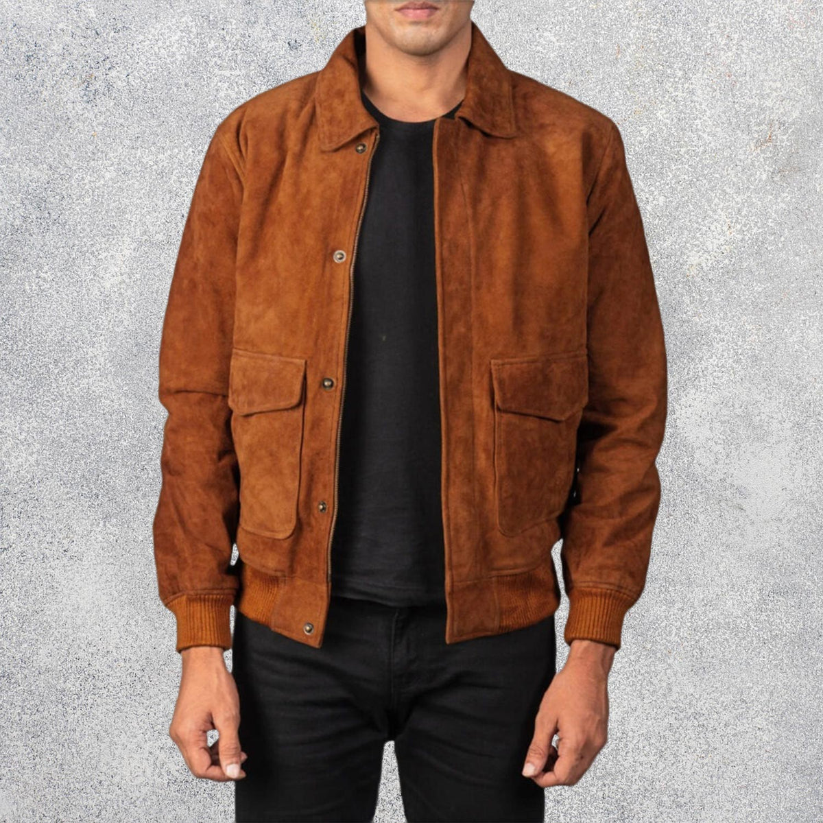 Oakridge Brown Suede A2 Bomber Jacket