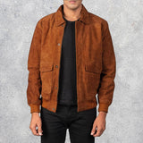 Oakridge Brown Suede A2 Bomber Jacket