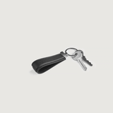 Orion Black Leather Keychain